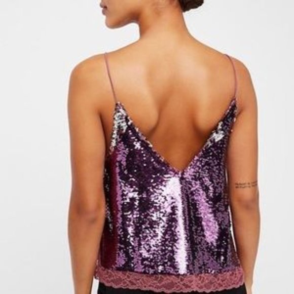 Free People | Purple Sequin Tank - Picture 6 of 6